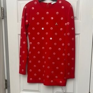 Red & Black Polka Dot Mini Dress